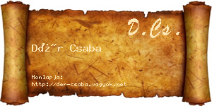 Dér Csaba névjegykártya